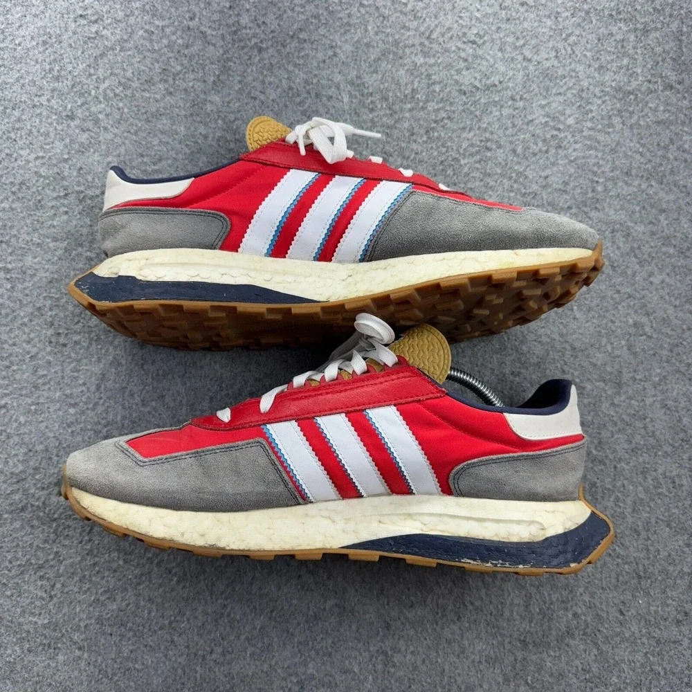 Adidas Retropy E5 Men's 11 Red Gray GY4487 Suede Sneakers Retro‎ Gum Sole Boost